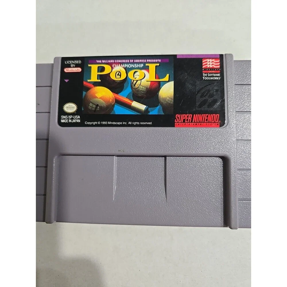 Championship Pool (Super Nintendo Entertainment System, 1993) SNES Tested Video